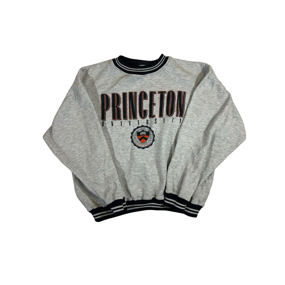 Vintage Gear For Sports Princeton University Sweatshirt Gray Striped Trim Mens M